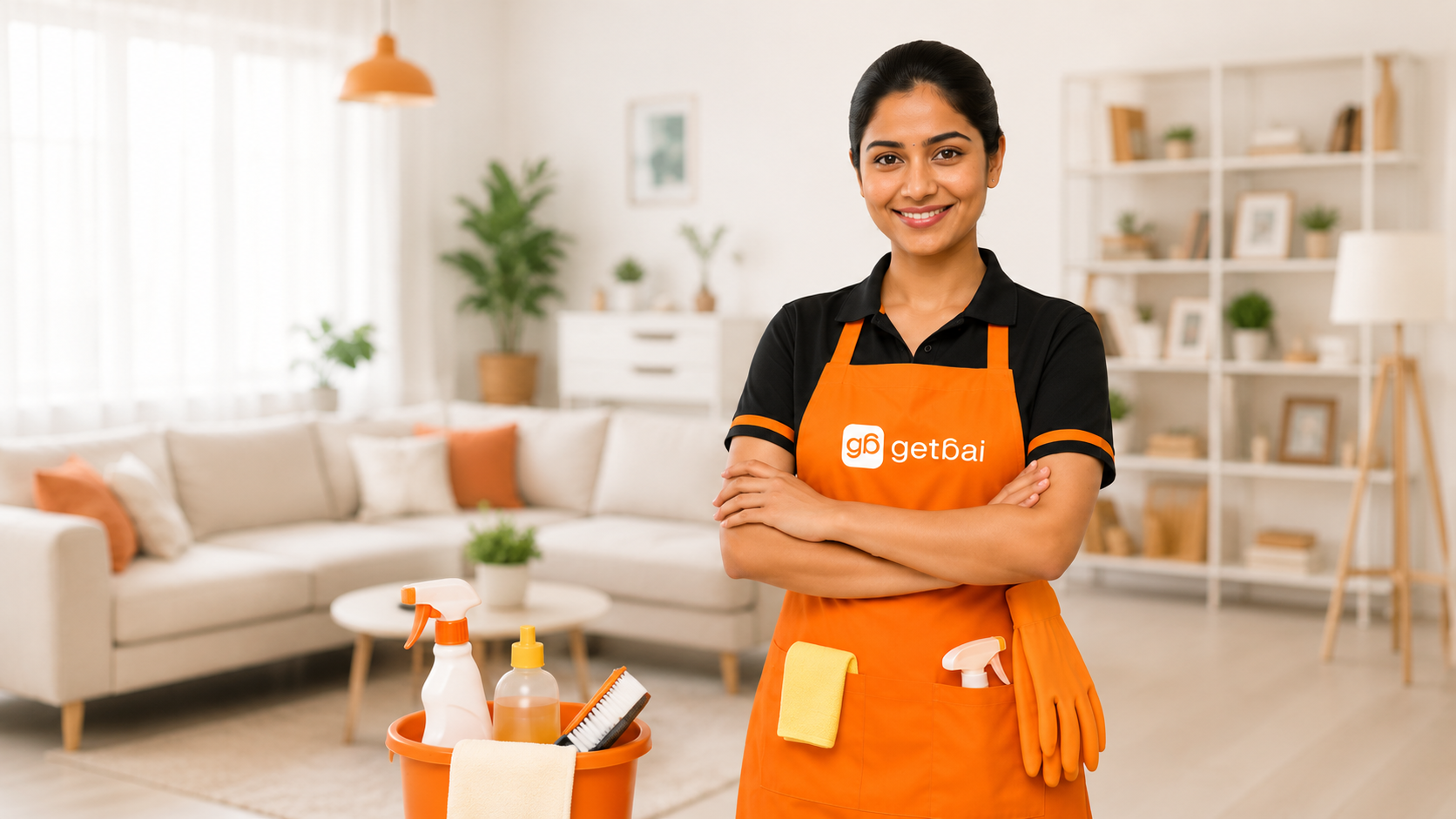 GetBai home-care professional in a bright living room